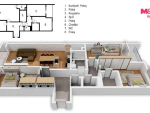 Prodej bytu 4+kk, Praha, Kolmanova, 120 m2