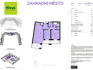 Prodej bytu 3+kk, Praha - Záběhlice, Želivecká, 81 m2