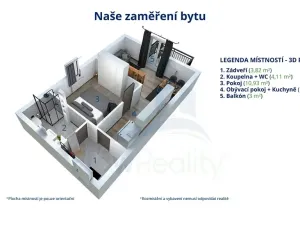 Pronájem bytu 2+kk, Polná, Pojmannova, 40 m2