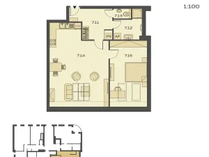 Prodej bytu 2+kk, Praha - Karlín, Jirsíkova, 73 m2