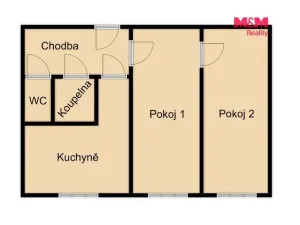 Prodej bytu 2+1, Jihlava, U Hřbitova, 54 m2