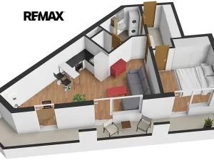 Pronájem bytu 2+kk, Praha - Zličín, Sazovická, 48 m2