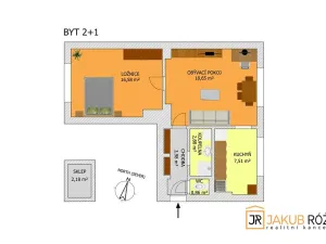 Pronájem bytu 2+1, Vrchlabí, Palackého, 52 m2