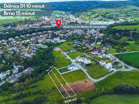 Prodej pozemku pro bydlení, Veverská Bítýška, Tišnovská, 2526 m2