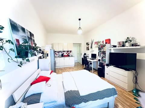 Pronájem bytu 1+kk, Praha - Žižkov, Fibichova, 35 m2