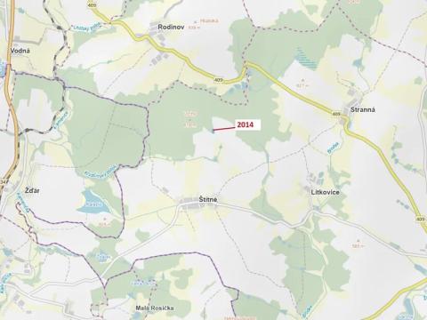 Dražba lesa, Žirovnice, 2931 m2