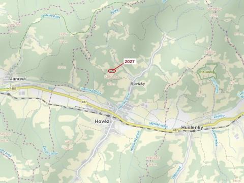 Dražba lesa, Hovězí, 1252 m2