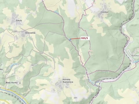 Dražba lesa, Jílové u Držkova, 2349 m2