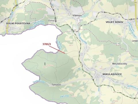 Dražba pozemku, Mikulášovice, 77 m2