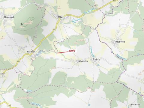 Dražba lesa, Psárov, 1011 m2