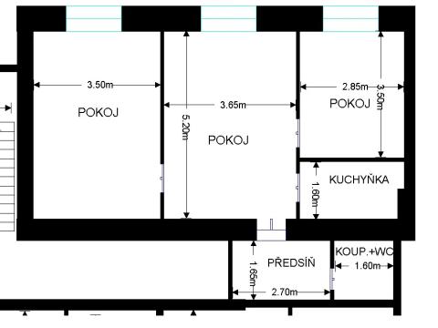 Pronájem bytu 3+1, Praha - Holešovice, Dělnická, 60 m2