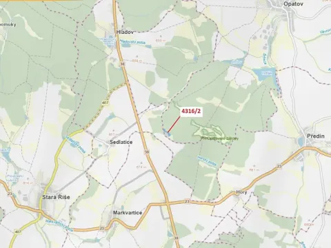 Dražba lesa, Opatov, 7085 m2