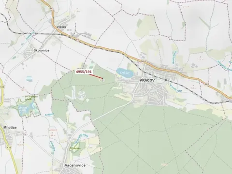 Dražba lesa, Vracov, 1174 m2