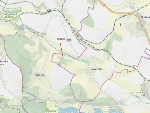 Dražba pozemku, Kněžnice, 631 m2