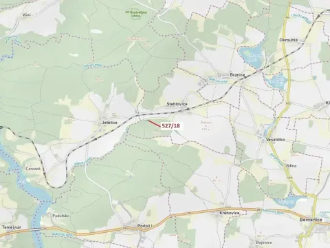 Dražba lesa, Stehlovice, 2071 m2