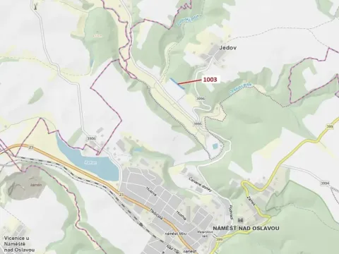 Dražba lesa, Náměšť nad Oslavou, 3001 m2