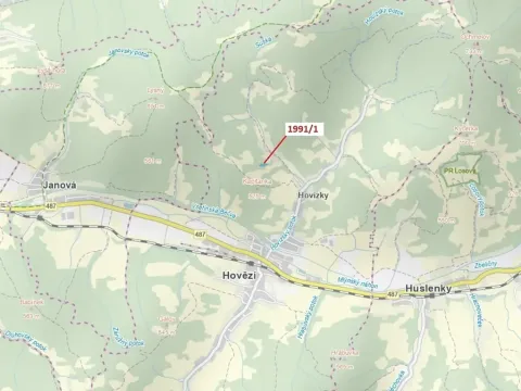 Dražba lesa, Hovězí, 2438 m2