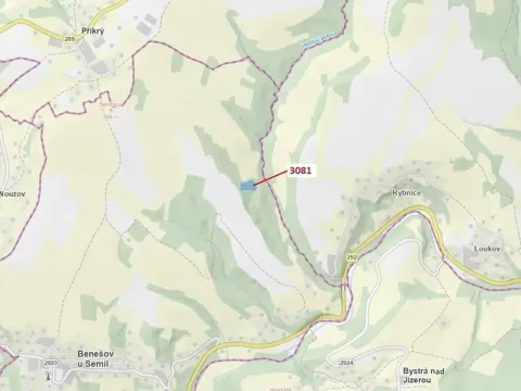 Dražba lesa, Benešov u Semil, 6213 m2