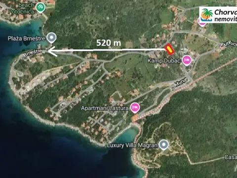 Prodej pozemku pro bydlení, Vrbnik, Chorvatsko, Ulica Potočina, 625 m2