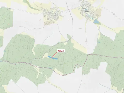 Dražba lesa, Psárov, 7607 m2