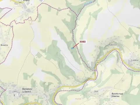 Dražba lesa, Benešov u Semil, 2540 m2