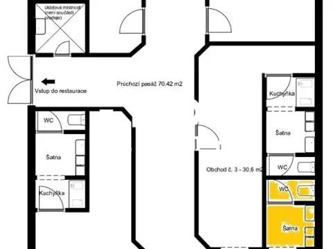 Pronájem obchodního prostoru, Praha - Troja, Olštýnská, 34 m2