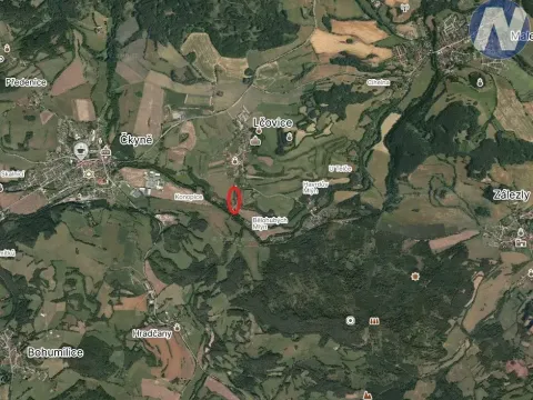 Prodej lesa, Lčovice, 759 m2