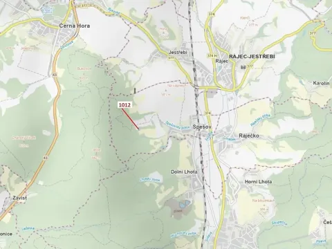 Dražba lesa, Spešov, 500 m2