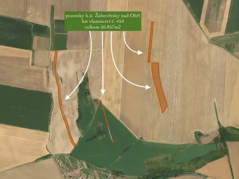Prodej pole, Žabovřesky nad Ohří, 56857 m2