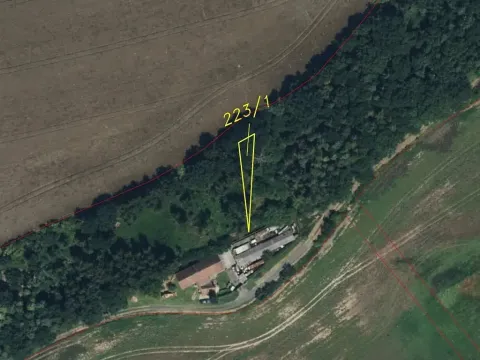 Dražba pozemku, Dolany, 1627 m2