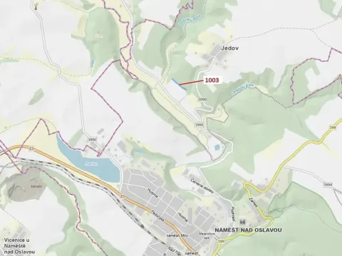 Dražba lesa, Náměšť nad Oslavou, 3001 m2