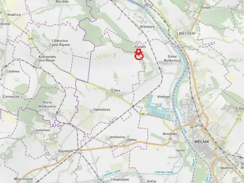 Prodej lesa, Cítov, 1601 m2
