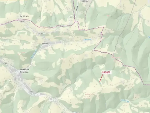 Dražba pozemku, Valašská Bystřice, 673 m2
