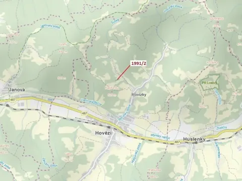 Dražba lesa, Hovězí, 933 m2