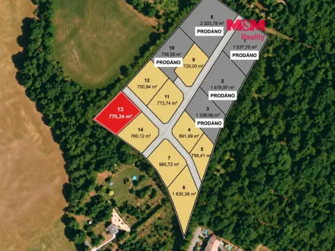 Prodej pozemku pro bydlení, Líšťany, 770 m2
